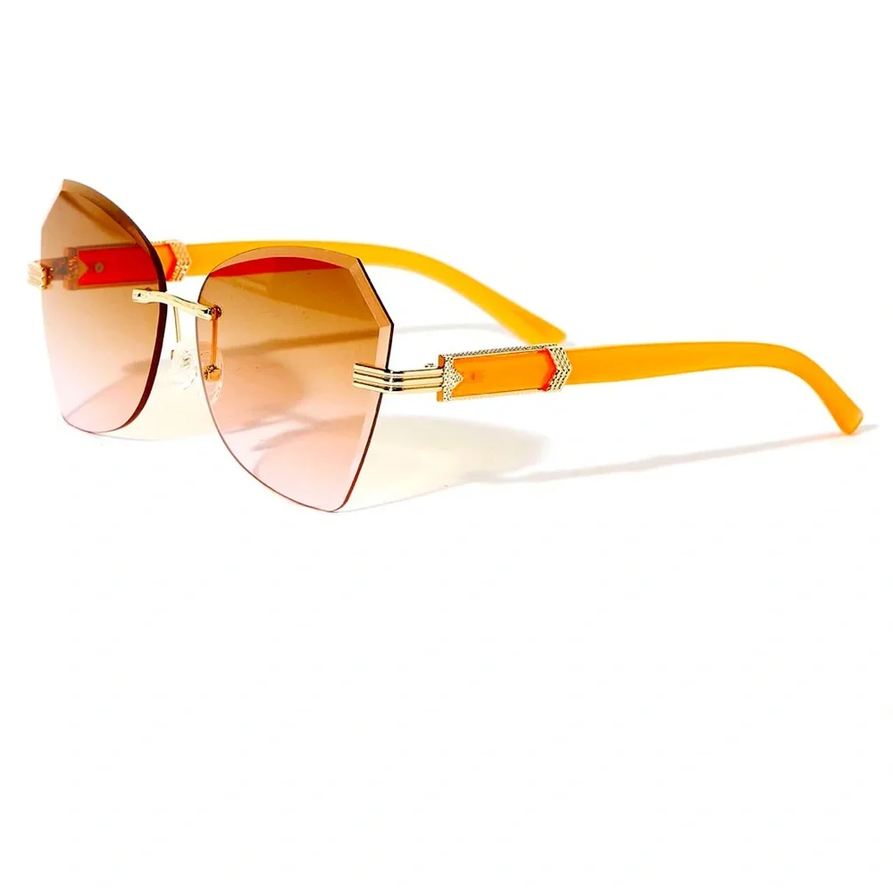 Fashion Nova orange rimless